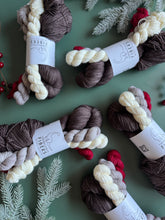Load image into Gallery viewer, Cocoa &amp; Candy Cane Sock Set { Dye to Order }