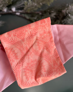 Coral Damask Tri Heather Bag { In Stock }